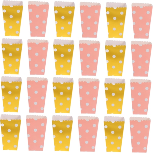24 kpl Popcorn-laatikoita pojille ja tytöille, suuria ja pieniä välipala-astioita, yö-, syntymäpäivä- ja hääjuhliin