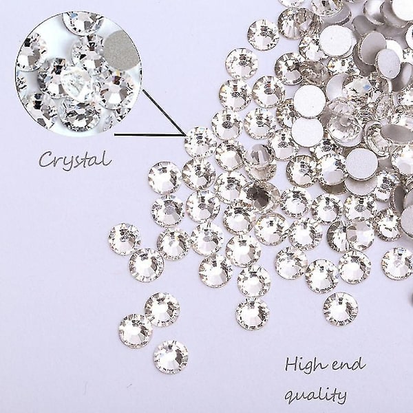 200 stk. Rhinestones i løs vægtpakke SS3 SS20 til negledekoration