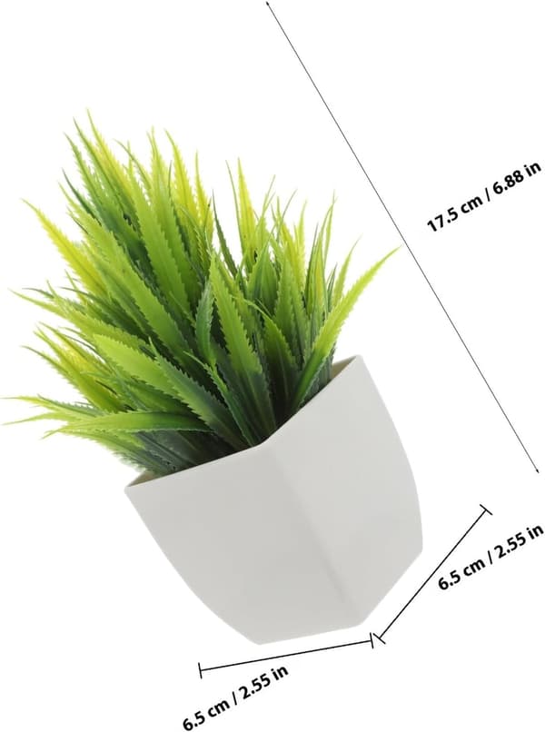 Mini kunstige planter Falsk Bonsai Solid Gjenbrukbar Pp Plast Grønt