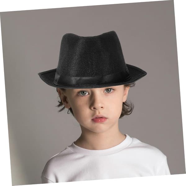 Danseforestilling Hatt Gutter og Jenter Fedora Hatter for Gutter Jenter Svart for Sceneopptredener