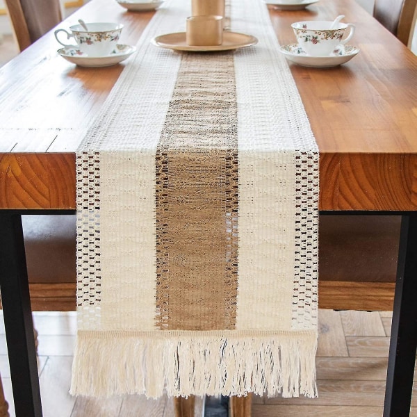 Flettet Bordløber, Bryllup Hjem Spisebord Dekoration 30*160cm