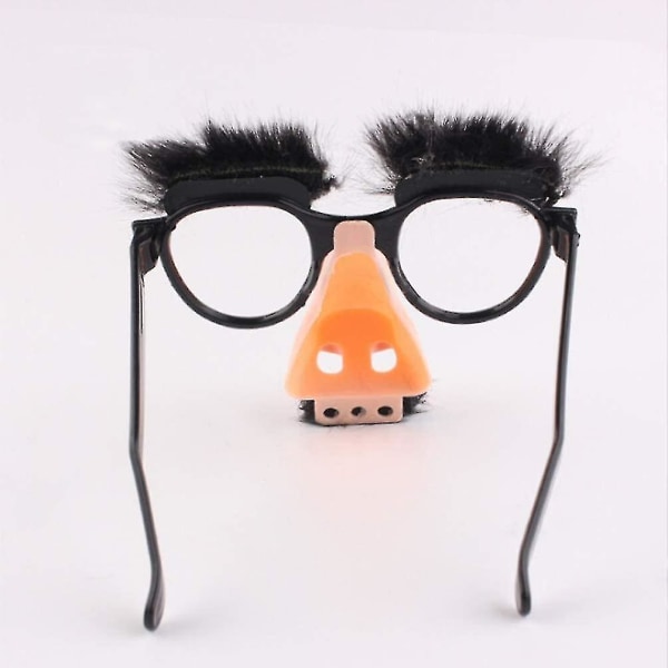 Forkledning bartbriller med stor nese Falsk nese Øyenbrynsbriller Festbrille Cosplay Festrekvisitter til Halloween Festutstyr A-yuhao