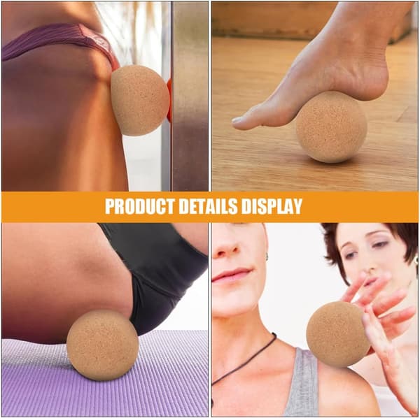 2 stk. korkmassagebolde 6 cm diameter Myofascial Terapi Massagebold