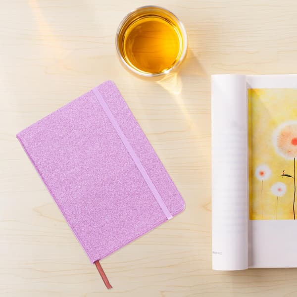 Hardcover Glimmer Notesbog A5 med Elastikbånd, Moderne Skrivedagbog