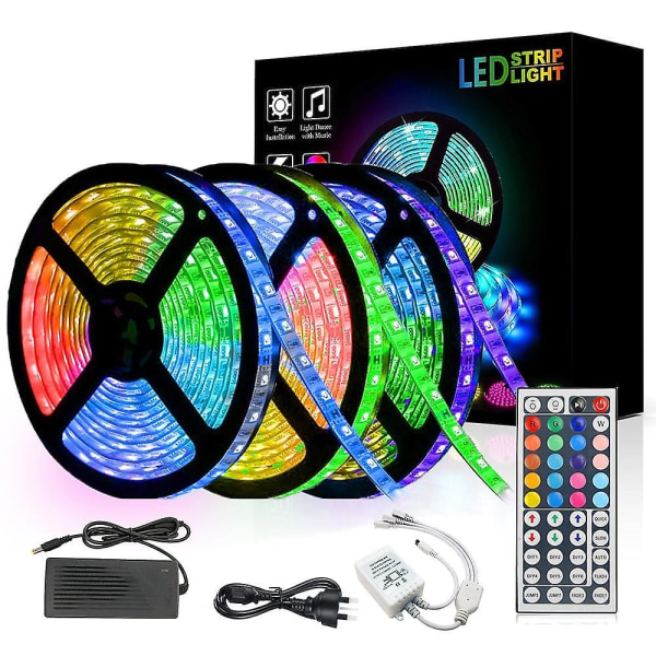 15M 3x5M LED RGB Lysbånd 5050 SMD 450LEDs 10mm