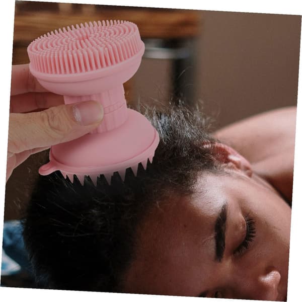 Hårshampoo børste hovedbundsmassager silikone hovedbundsskrubber med bløde børster