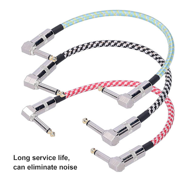 Gitarr Effektpedal Kablar Flätade Kablar Gitarr Patch Kabelkontakt Musikinstrument Tillbehör