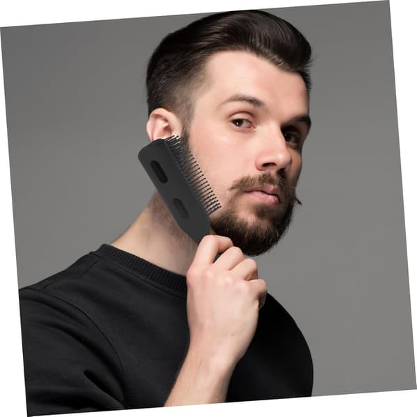 Herrhårkam och stylingborste 9-radig matt plastutredningskam