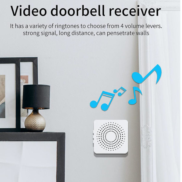 Wifi Videodörrklocka Hem Trådlös Dörrklocka Mobilapp Fjärrvideo Högdefinition Lågströmskamera Dörrklocka (vanlig Wifi)