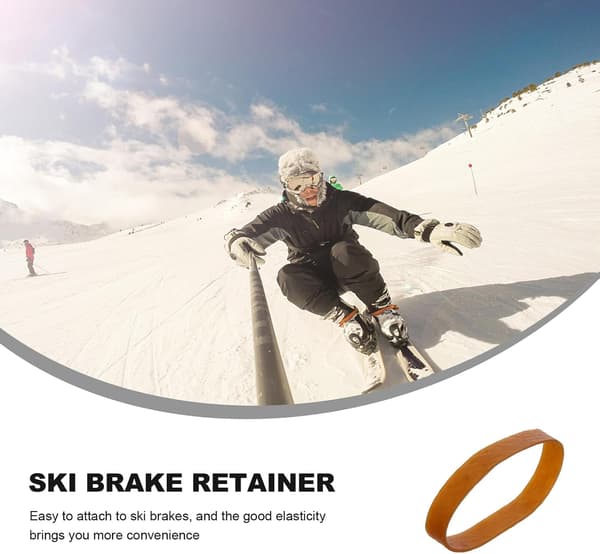 Gummiband för skidbroms 50 st 160 mm omkrets x 10 mm breda elastiska snowboardbromshållare