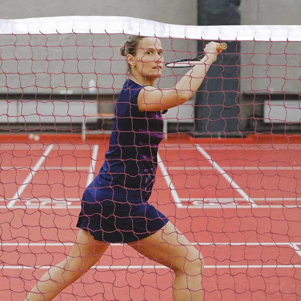 Bærbart badmintonnett 6,1m X 0,76m Lett sammenleggbart polypropylennett for innendørs og utendørs bruk