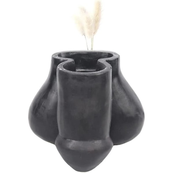 Krop Vase Resin Skulptur Blomst Planteholder Valentinsdag Kreativ Borddekoration Håndværk Blomster Vaser Kvindelig Gulv Vase (sort 1 stk)