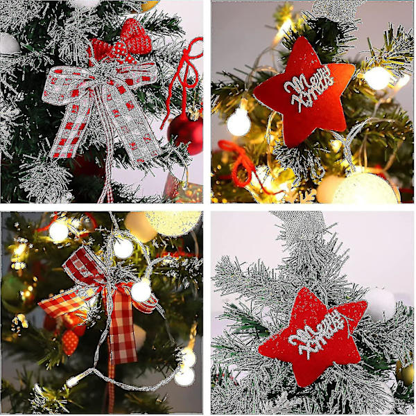 Konstgjort Julgran Med Led-lampor 45cm Mini Julgran Bord Julgran Liten Julgran Med Bas Och Dekorationer Juldekoration