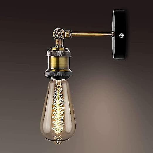 Retro Messing Vegglampe Justerbar Sconce E27 Sokkel