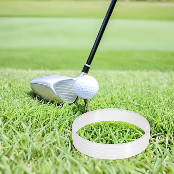 8st vita golfhålkoppringar i plast Putting Green Cup Protector Rings