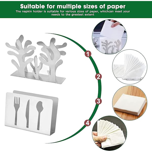 Serviettholder i Metall, Fristående Serviettdispenser Stativ, Bordorganisering