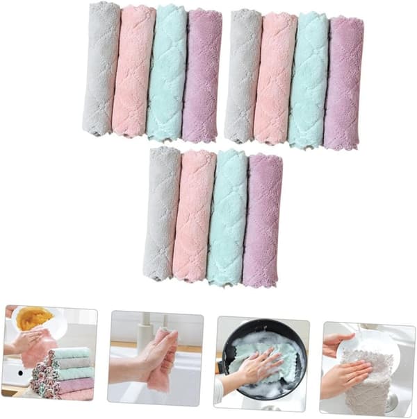 12-pack absorberande diskhanddukar, tjocka kökshanddukar, svensk diskhandduk