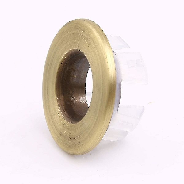 Köks- och badrumsvattenavloppsringsdekoration för handfat, badkarskortöverdrag (guld 3-pack)