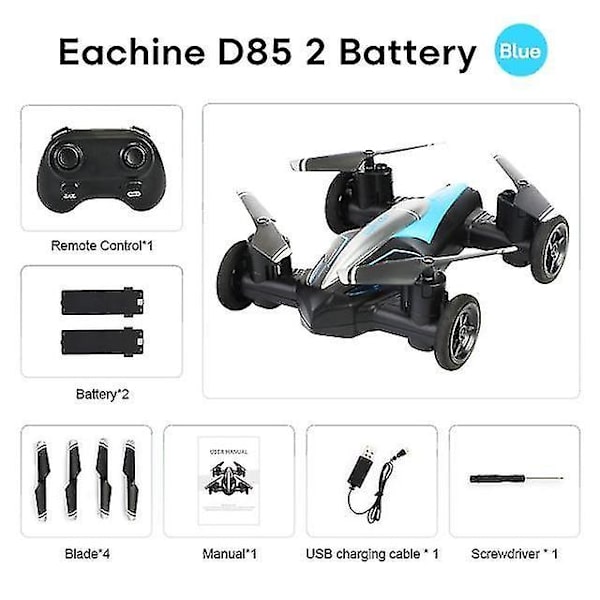 D85 2-i-1 Dron Flygande Bil Luft & Mark 2.4g Dubbla Lägen Racing RC Bil Quadcopter|rc Quadcopter
