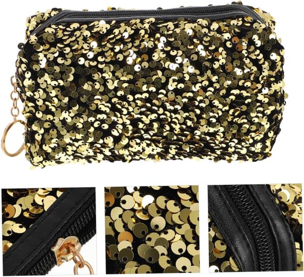 3 stk. Bærbar Paillet Kosmetiktaske Multifunktionel Makeup Organizer Opbevaring