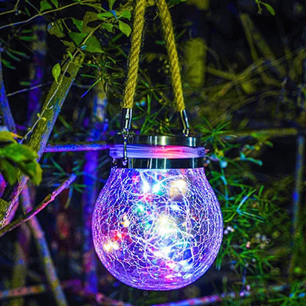 Solcellslampor Lyktor Utomhus Hängande Spricka 30leds