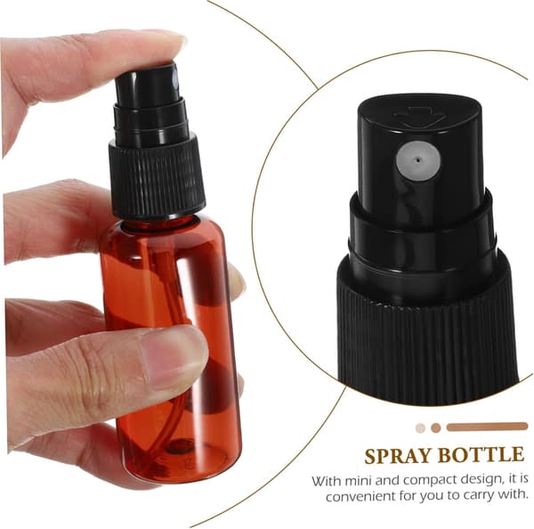 20 st 30 ml påfyllningsbara små plastsprayflaskor bärbara sminksprayflaskor rese-läckagesäkra bruna