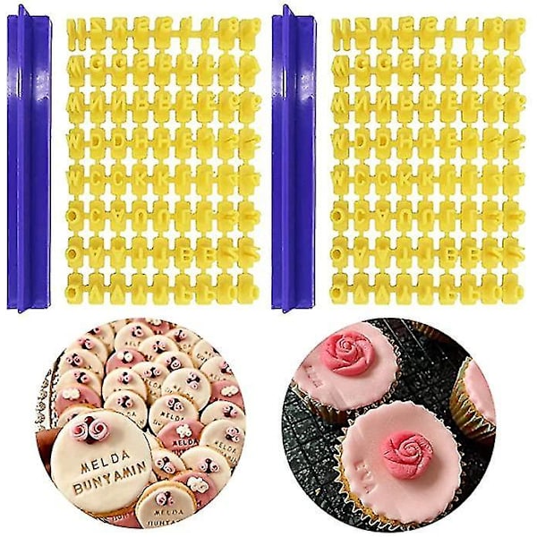 Fondant Utstikker Alfabetisk Tall Stempel Marsipan Dekorasjon