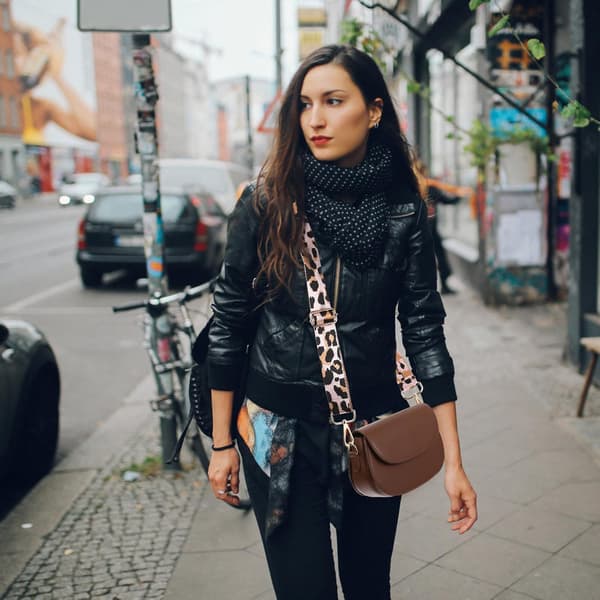 Leopardmønstret Crossbody-veske Erstatningsrem Justerbart Nylonmateriale