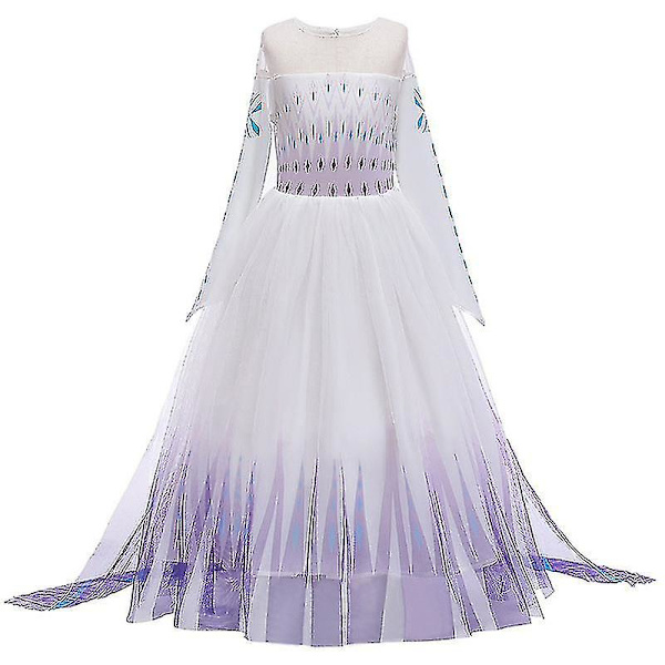2 Elsa Tulleærme Gradient Kostume Børn Piger Performance Fancy Dre 3-4 Years Purple