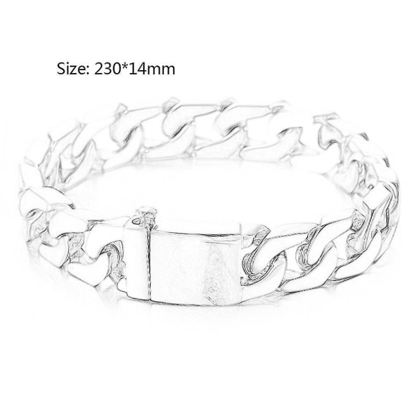 Mænds Rustfrit Stål Titanium Armbånd Kvadratisk Kæde