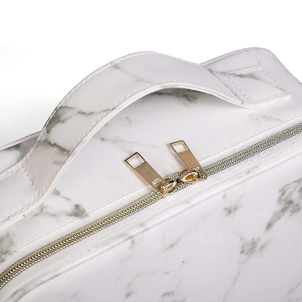 Makeuptaske med skillevægge - Marmor