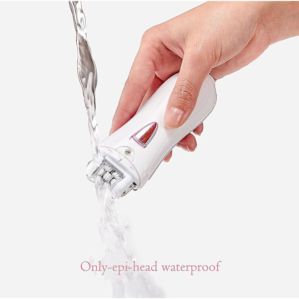 Epilator för kvinnor, ansikts-epilator, mini, sladdlös, laddningsbar, bikinilinje, damer, skägg, ansikte, privat område, 1 st - vit