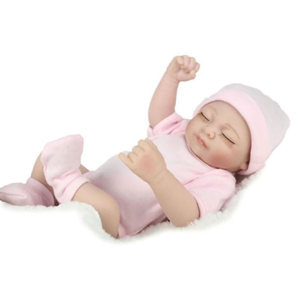 Nyfödd Reborn Baby 28 cm docka Handgjord naturtrogen Vinyl Touch Cuddly Doll Toy A