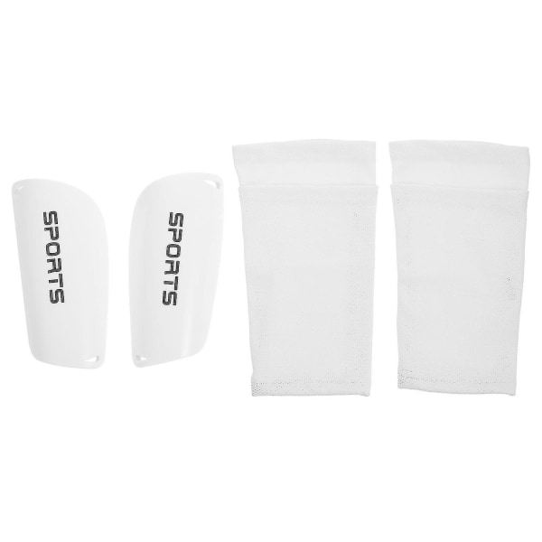 Outdoor Soccer Shin Pads Guard Sock Protective Board White