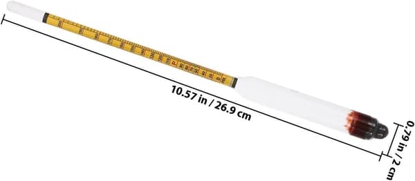 Alkoholmätare Precision Alkoholhydrometer med lättläst gul skala