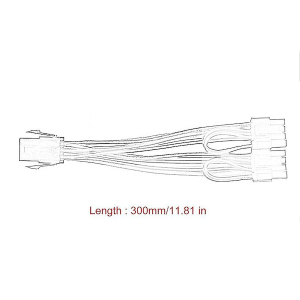 PCIe 6-nastainen 2x 8-nastaiseen liitäntäjohdon jatkojohto