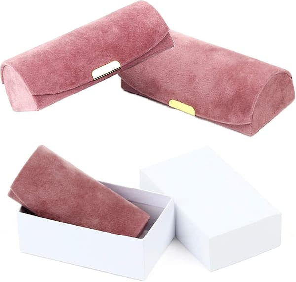 Mini Smyckeskrin Organizer Liten Reseväskor i Sammet Smycken Förvaring Oganizer