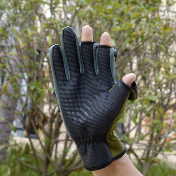 Professionelle fiskehandsker Udsatte 3-finger vandtætte skridsikre handsker