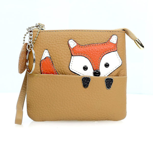 Läder Söt Fox Slim Small Plånbok (1st)