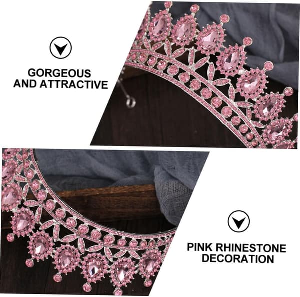 Elegant Rhinestone Brudekrone Hodeplagg Moderne Hårtilbehør til Bryllup, Fester og Feiringer gave til Kvinner