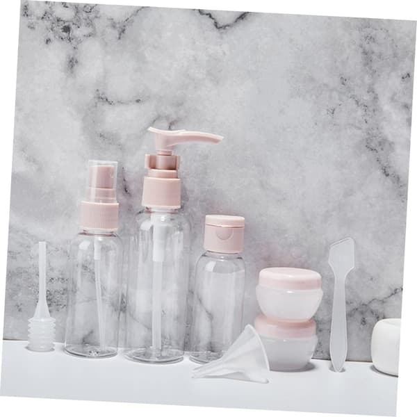 Tomma sminkflaskor Set 8st 50ml Reselotion Sprayflaskor med Dropptratt Minibehållare