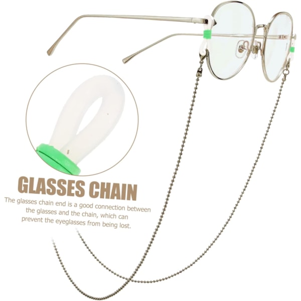 DIY Glasögonspänne Koppling 100st Glasögonsnöre Ändkopplingar