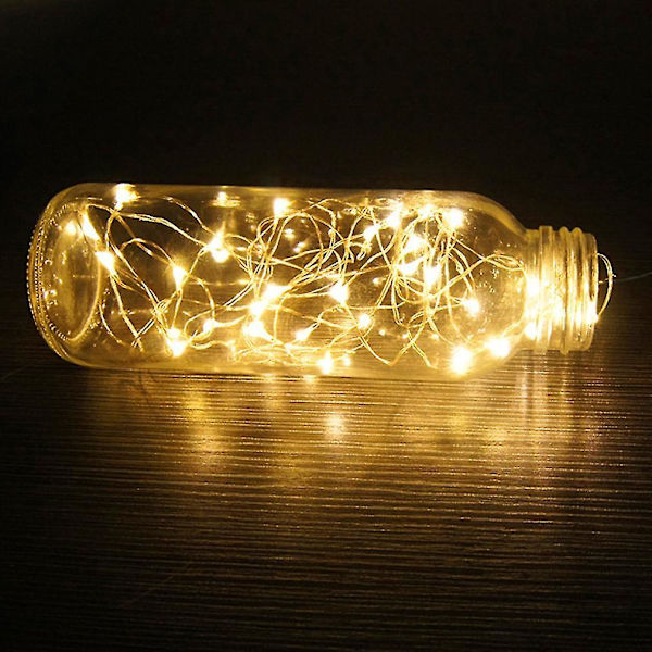 1m 10 LED:n kuparilanka valoketju joulukoristeeksi