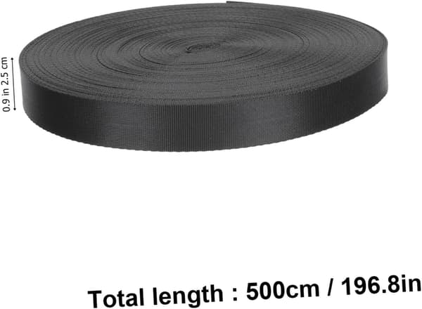 Solid, lett og slitesterk nylonbåndstropp 50 meter lang, 1 tomme bred
