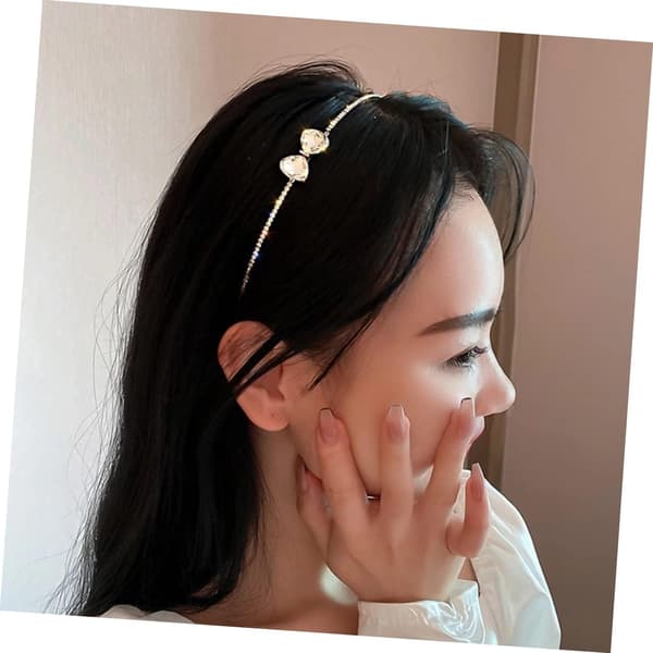 Kunstig hodeplagg skinnende rhinestones hodeplagg brudehårtilbehør til utdrikningslag sløyfehårbånd