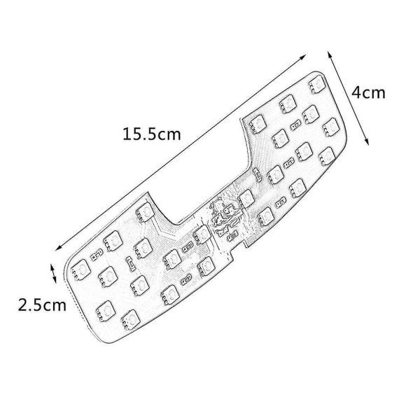 1,8L/3-pakkssett 2,0L Bil LED Leselampe for Ford