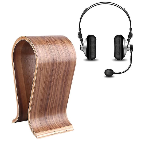 U-formet Træ Hovedtelefon Stativ Universal