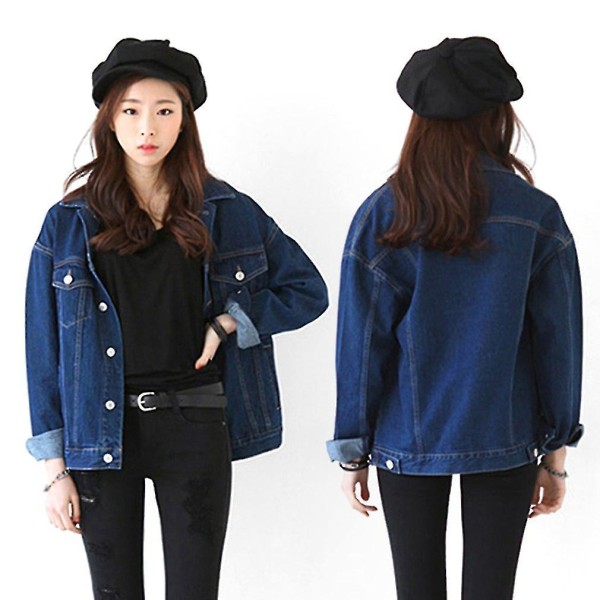 Spring Girl Cowboy Jakke Løstsiddende Langærmet Denim