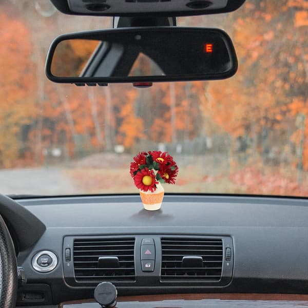 4 stk. falske bilplanter til bilens dashbord, kunstige blomster