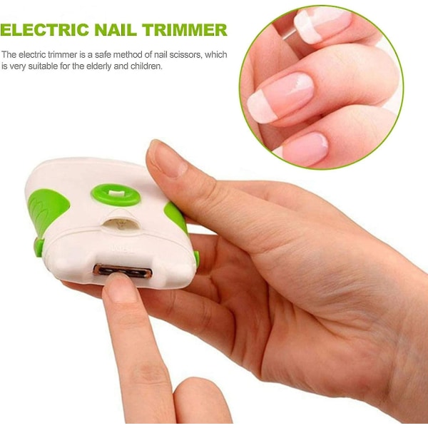 Elektrisk negletrimmer-elektrisk negletrimmer-negletrimmer-manicure og pedicure med led belysning